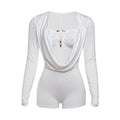 European and american style  spring/summer new arrivals: edgy streetwear sexy hot girl deep v low-cut solid color slim-fit jumpsuit