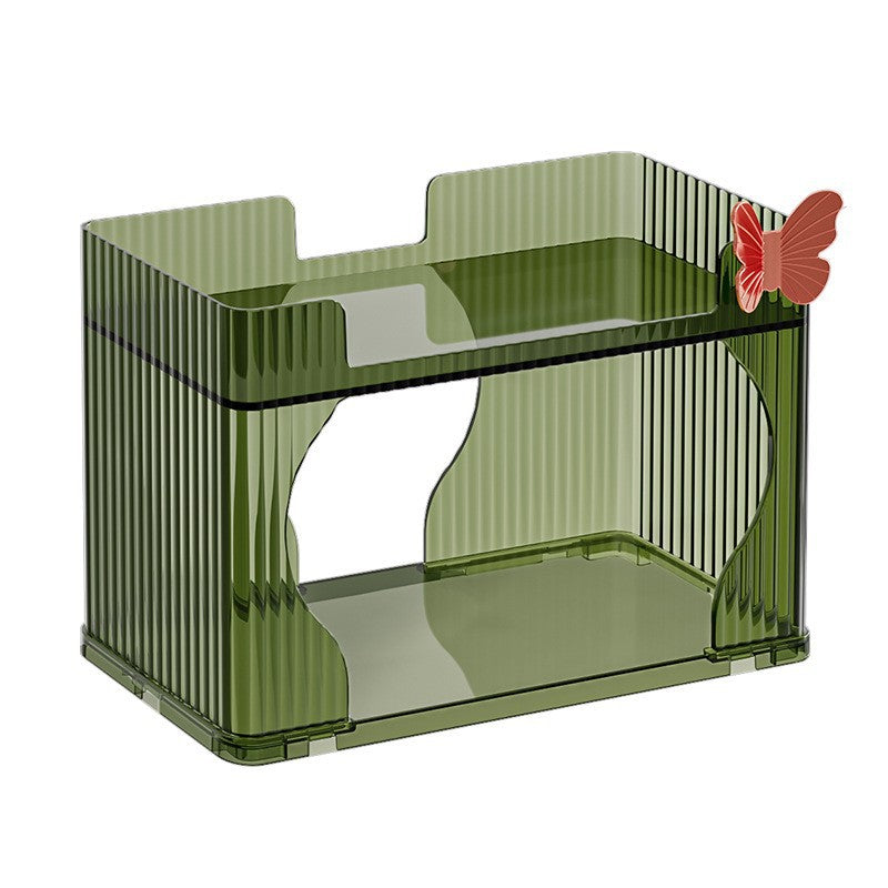 Customized desktop cup storage rack Multifunctional water cup storage box Dust-proof glass Teacup drain cup holder