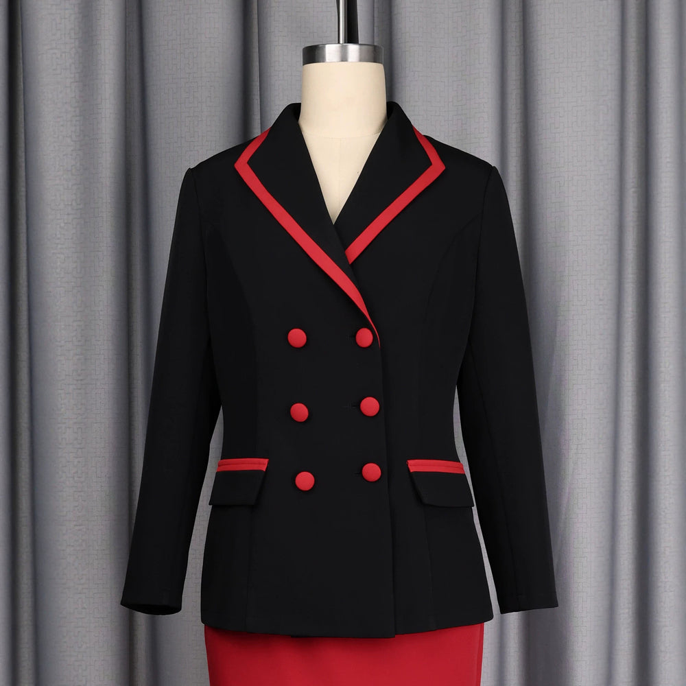 Autumnew arrivalpatchworkcontrast colorsuitoutwear waist slimming lookelegantwork clothingsuittops blazer