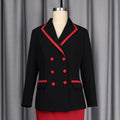 Autumnew arrivalpatchworkcontrast colorsuitoutwear waist slimming lookelegantwork clothingsuittops blazer