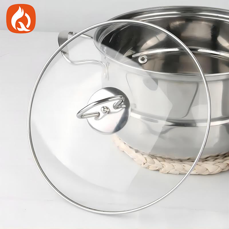 supply of stainless steel pots and pans, 18-piece set, thickened non-stick flat-bottomed frying pan, milk pot, soup pot set combination