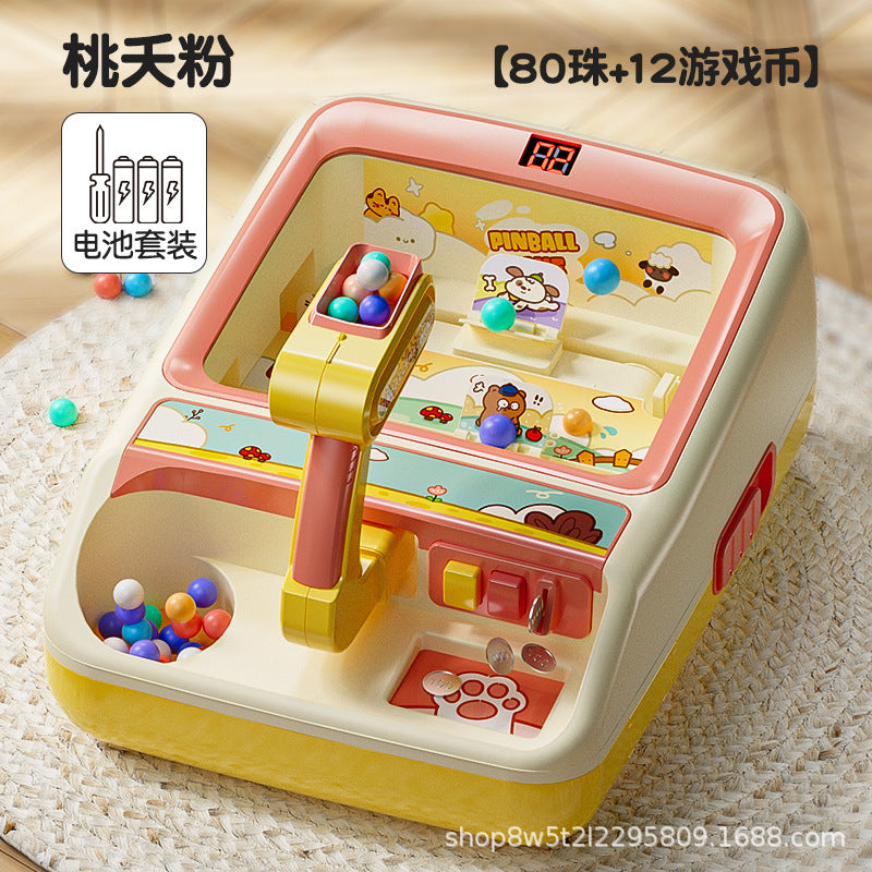 Shooting game machine - large size marble popper for kids - educational toy for boys and girls ages 3-6 - perfect birthday or new year gift