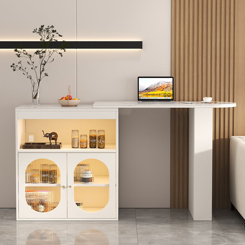 Living room partition telescopic bar table cream style popular entrance light luxury slate sideboard small apartment folding bar