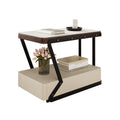 All solid wood movable coffee table smart sofa side table modern casual corner table living room multifunctional storage cabinet movable