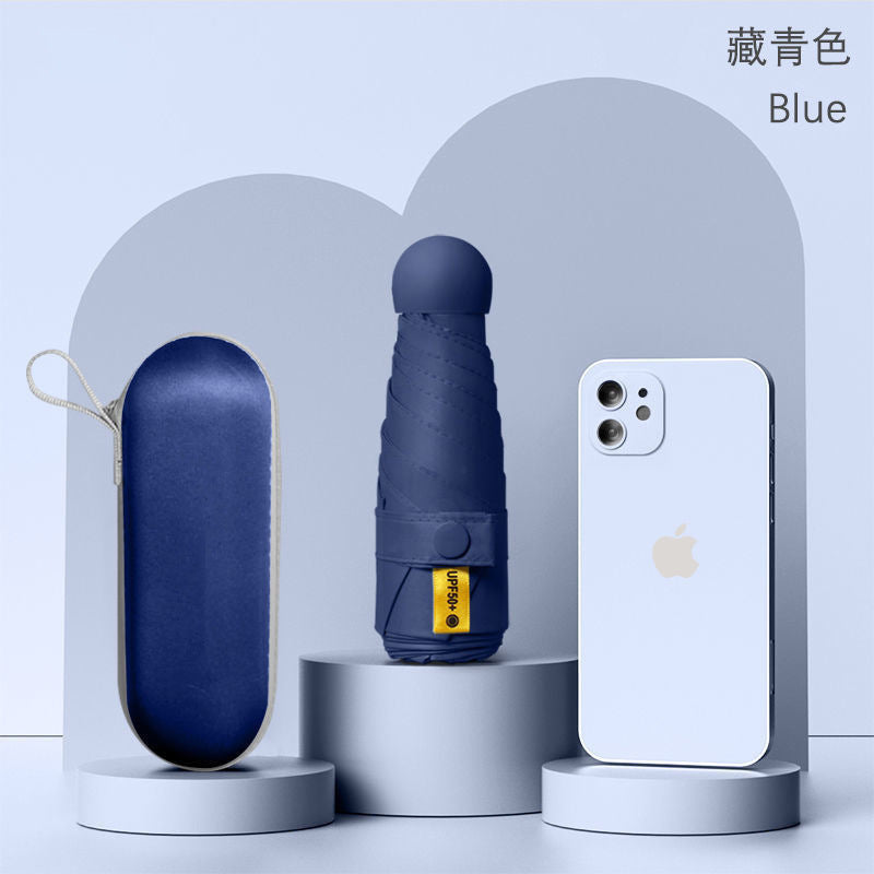 50% off umbrella for both sunny and rainy days, women's sun umbrella, sun protection and uv protection capsule umbrella, foldable mini sunshade umbrella, personalized