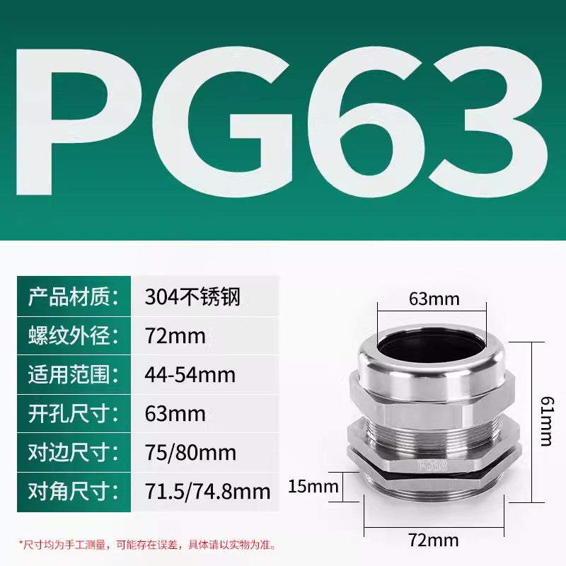 Metal Gegland head Packing box Copper nickel plated cable Waterproof connector Cable gland Guardrail cap Fixed locking head