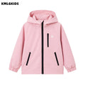 Factory wholesale korean style girls' outdoor multi-color windbreaker autumn new children's clothing small and medium kids hooded jacket