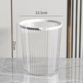 Transparent trash can - large capacity, with pressure ring, for home, living room, modern kitchen, bathroom, bedroom, and office