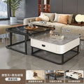 Black frame white drawer | glossy modern grey + black glass
