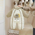 Baby outwear outwearthickened jumpsuit jumpsuit fleece-linedheattech crawling suit winter baby clothes jacket trendy