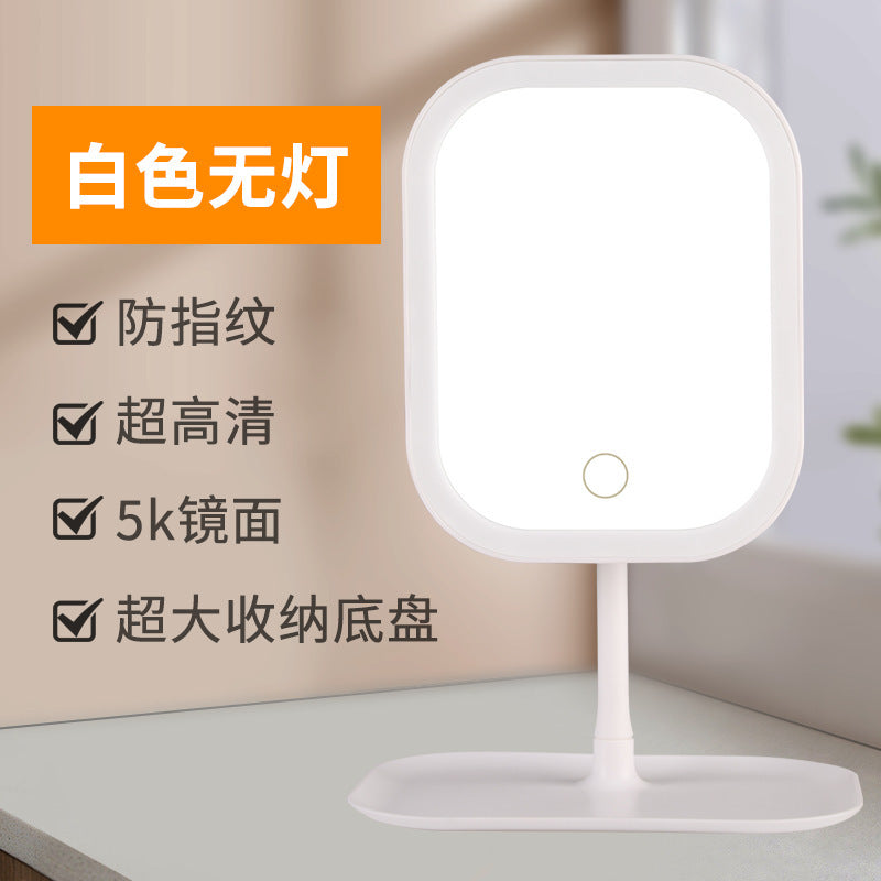 Led makeup mirror - portable desktop vanity mirror with light for students, dorms, and travel - compact and portable