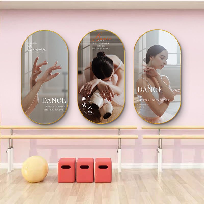 Ballet class wall decoration dance studio girls inspirational slogans poster hanging art school mural