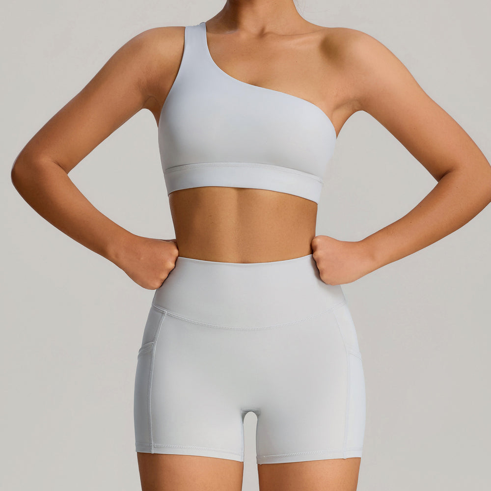 European and american style new yoga outfit set for women - summer pocket workout set, premium slim-fit activewear