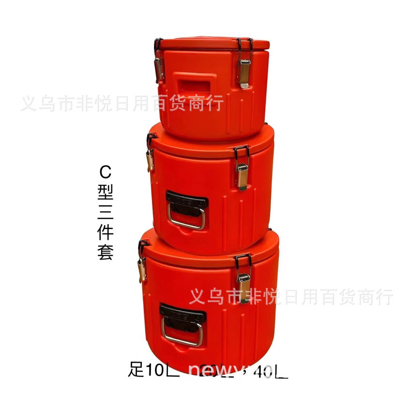 hot-selling factory direct sales stainless steel tableware fresh-keeping lunch box commercial stall thermal bucket thermal pot five-piece set