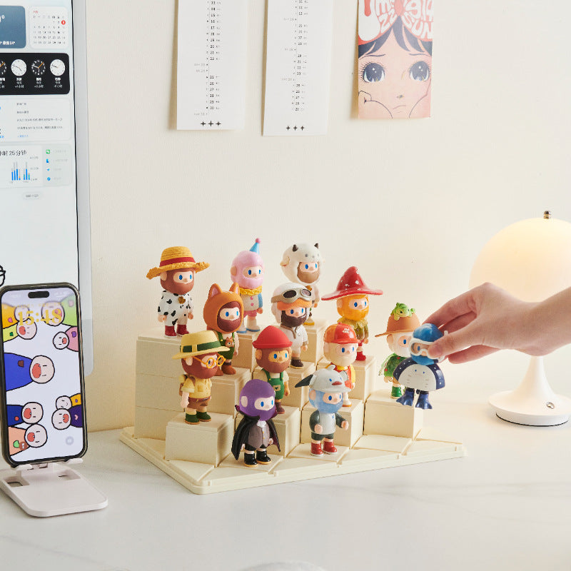 Blind box storage display stand Tide play animation new figure display box Children's Lego ornament Transparent dust-proof display