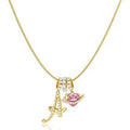 hot-selling dopamine 26 english letter necklace, girly, light luxury, niche, high-end letter diamond-studded necklace for women
