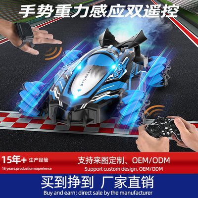 F1 remote control toy car - 360° universal joystick, all-around variable speed, rocket spray stunt racing f1 car