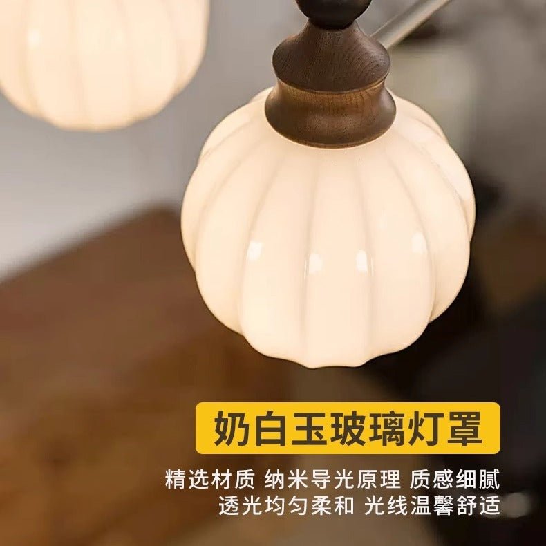 French antique living room chandelier retro high-end solid wood designer bedroom dining room art Zhongshan lighting