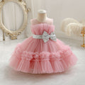 Fashionin stock baby girl evening dress fluffy wedding dress cake princess dress one year old dress baby dress