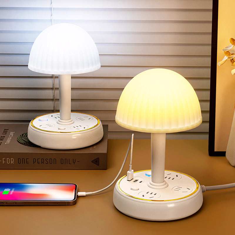 Desk lamp socket panel multifunctional with usb multi-port power strip with cord for home bedside night light power strip