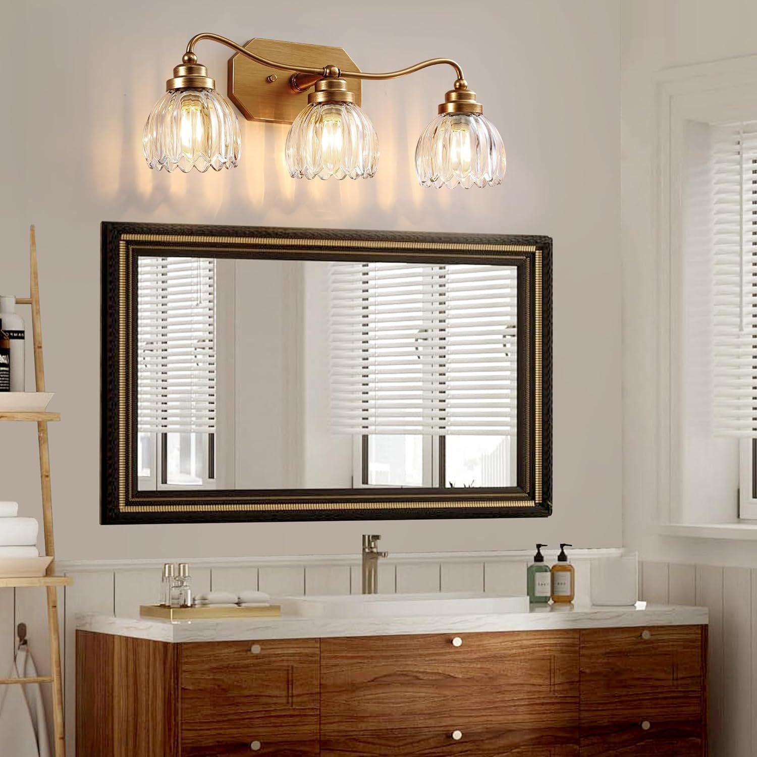 Cross-border exclusive retro indoor wall lamp golden bathroom dressing lamp suitable for bedroom living room corridor wall lamp lighting