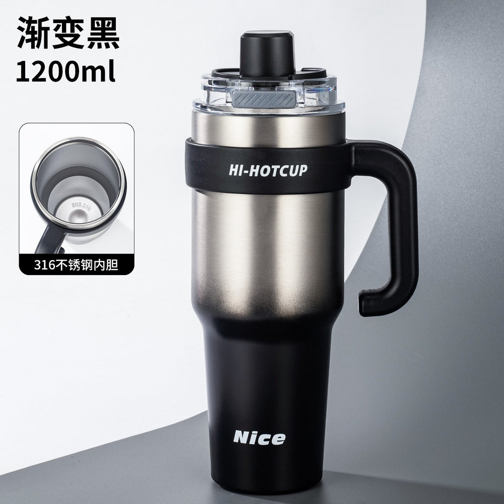 Summer new arrival: extra-large insulated tumbler - super capacity ice tumbler, stainless steel keeps drinks cold, perfect for car coffee