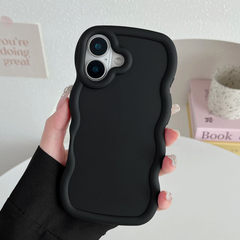 New iphone 17 case - macaron big wave apple 16 candy color soft case wholesale protective cover