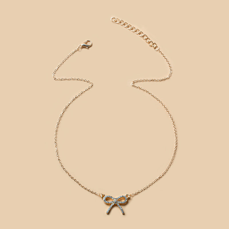 Bowknot versatile necklace for women - sweet & chic, influencer-approved, minimalist & high-end, summer choker accessory