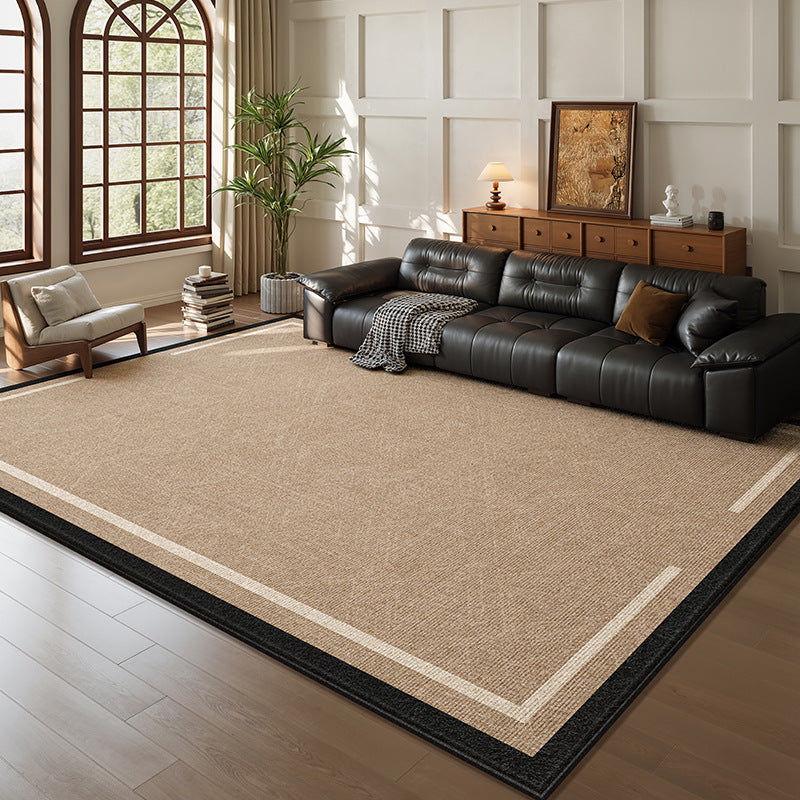 Vintage-inspired area rug for living room, new thickened retro irregular shaped bedroom sofa mat, waterproof, washable, and wipeable