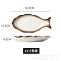 Fish plate ceramic steamed fish plate creative fish plate for home chopped pepper fish head special new arrival large fish plate wholesale