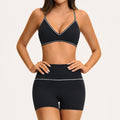 new yoga outfit: high-waisted peach lift, color block, push-up, and beautiful back design - activewear set 9615
