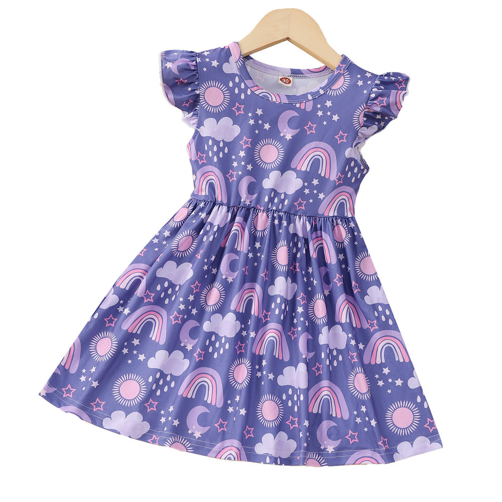new arrival: girls' flutter sleeve floral dress (multiple colors)