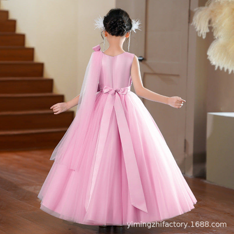 Kids dress princess dress cross-border classy style flower girl host piano performance costume girldresspersonalized
