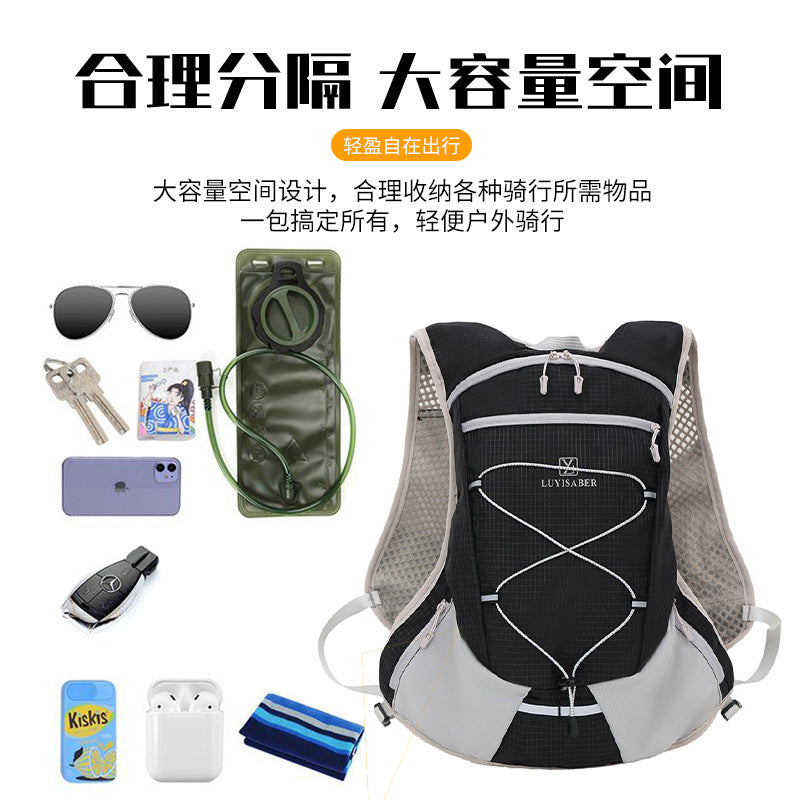 Cross-border hot-selling sports backpack, multi-functional, lightweight cycling, water bag, breathable, anti-splashing, wear-resistant running backpack