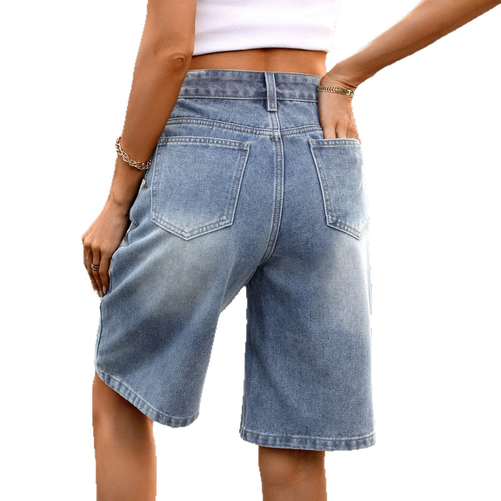 European and american clothing cross-border trade independent station  new cat whiskers fashion half length denim shorts casual pants trendy