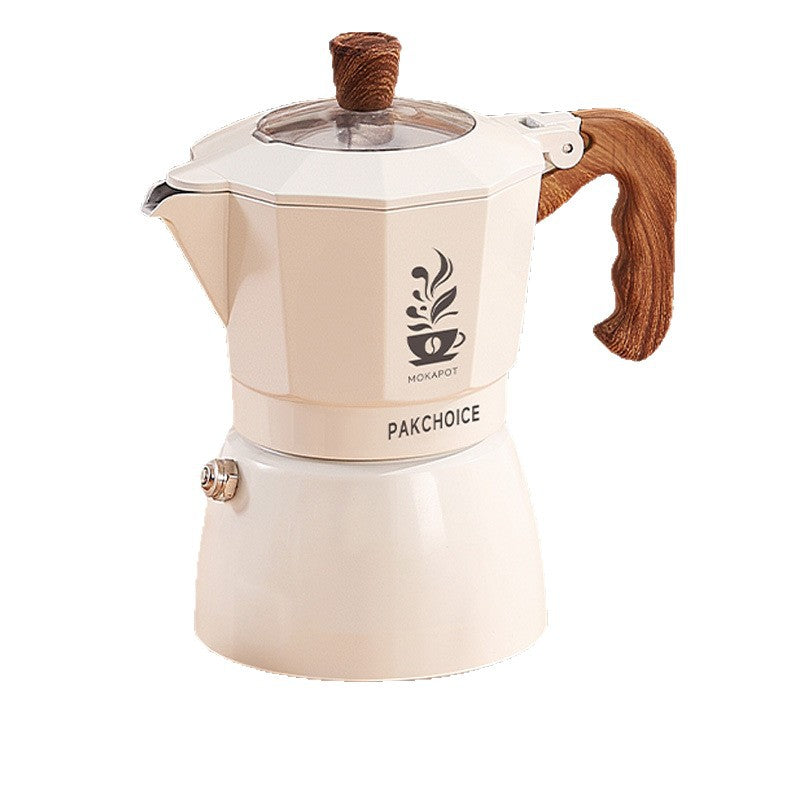 Pure titanium coated double valve moka potfor home coffee pot outdoor portable coffee utensils coffee suit gift brewing