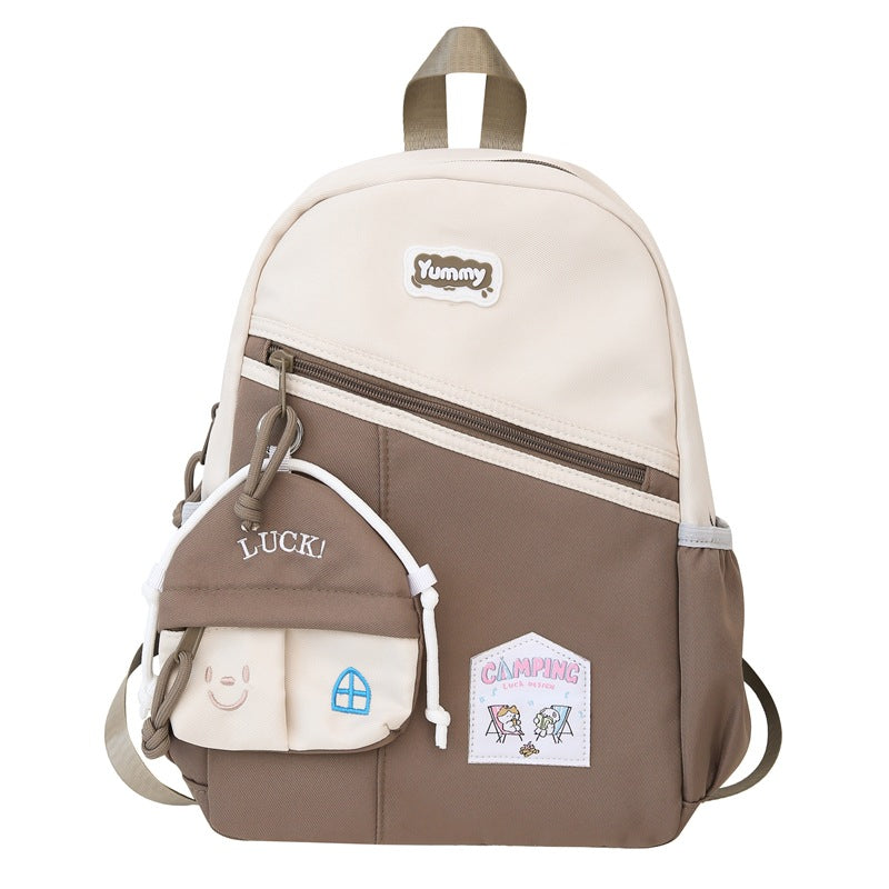 College student schoolbag, junior high school student backpack, women's summer Korean style fashion, large capacity and light high school travel backpack tide