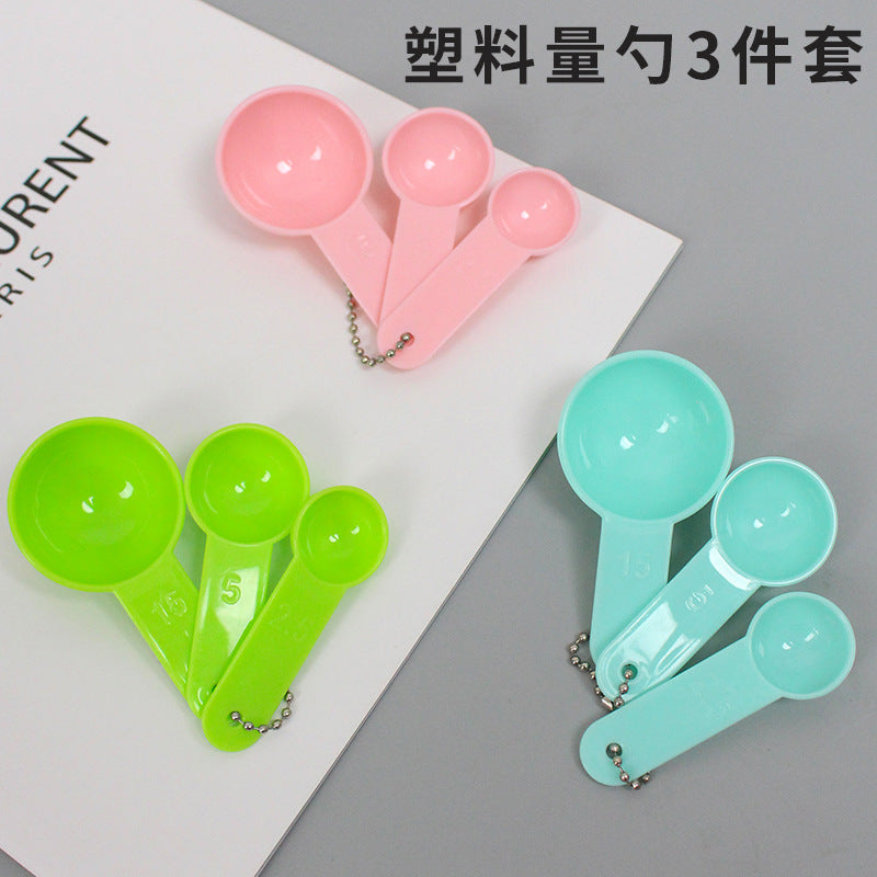 Beauty mask spoon makeup tool seaweed mask powder measuring spoon 2.5/5/15ml mask spoon chain three spoons