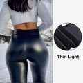 Amazon's hottest export product: women's multi-color leather pants, high-waisted leather leggings, four-way stretch butt-lifting pencil pants
