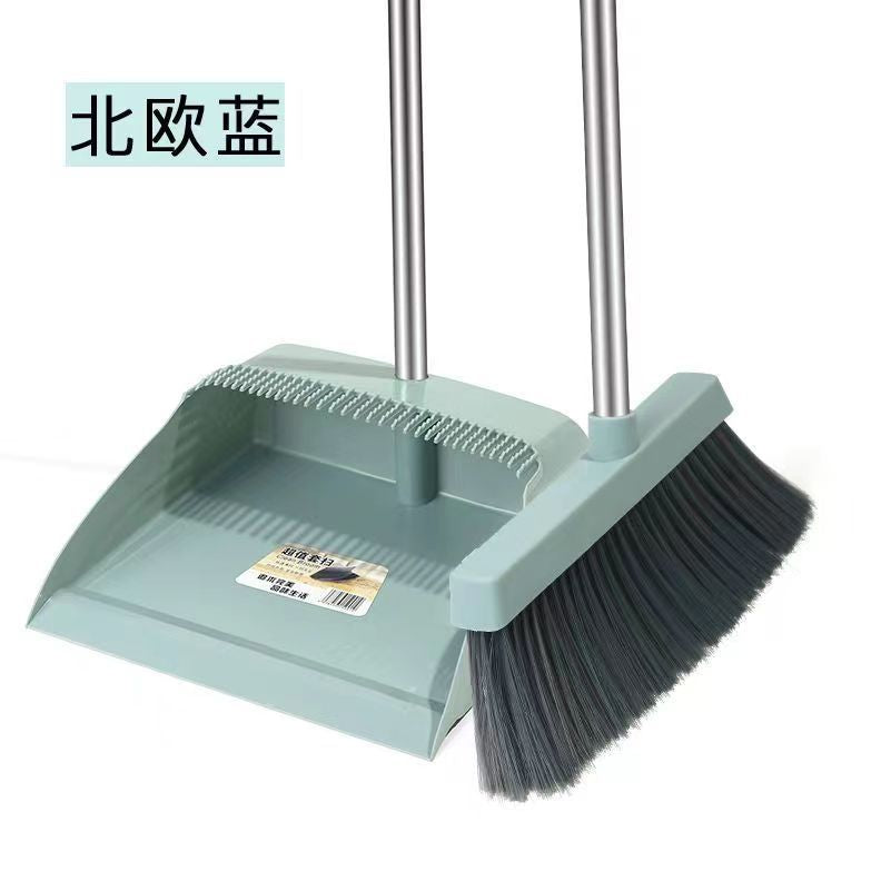 Broom and dustpan set for home indoor and outdoor broom and dustpan combination plastic suit magic silicone broom