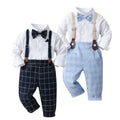British style children's formal wear: autumn boy's suit for flower boys, little hosts, piano performances, and kindergarten events