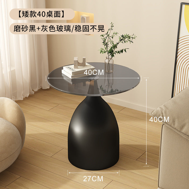 Influencer-approved iron side table - mini coffee table, bedside table, minimalist modern small round table, living room storage shelf
