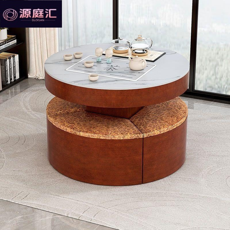 Rock slab kung fu coffee table small apartment for home fire stone tea table intelligent fully automatic small all-in-one tea table and chair combination