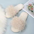 New one-strap plush slippers - amazon cross-border cotton slippers - candy colors - autumn/winter korean style casual fuzzy slippers for women