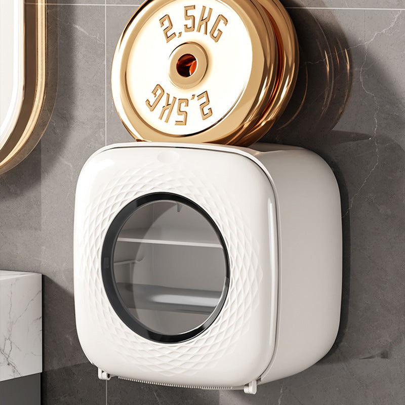 Bathroom tissue box wall-mounted toilet paper holder roll dispenser hand washroom bathroom punch-free waterproof storage rack