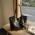 Large capacity retro bag women's high-end texture work clothing women's shoulder bag new arrivalcasualeasiest for matchpure color tote bag