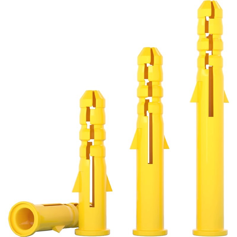 Small yellow croaker plastic expansion pipe nylon national standard Peng expansion screw rubber plug plastic pipe expansion plug anchor bolt M6M8M10M12