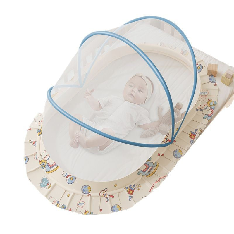 Foldable baby mosquito net canopy - portable baby yurt mosquito net for kids' beds - blackout, anti-mosquito, no installation required, full coverage