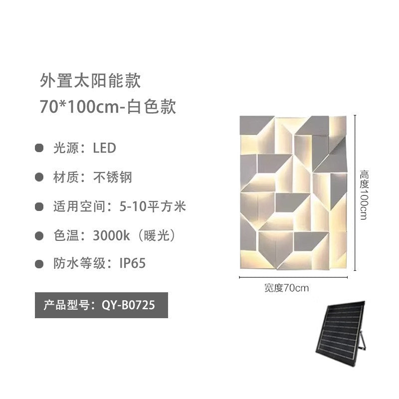 Outdoor wall light villa solar waterproof garden light outdoor entrance exterior wall art creative landscape atmosphere wall lamp