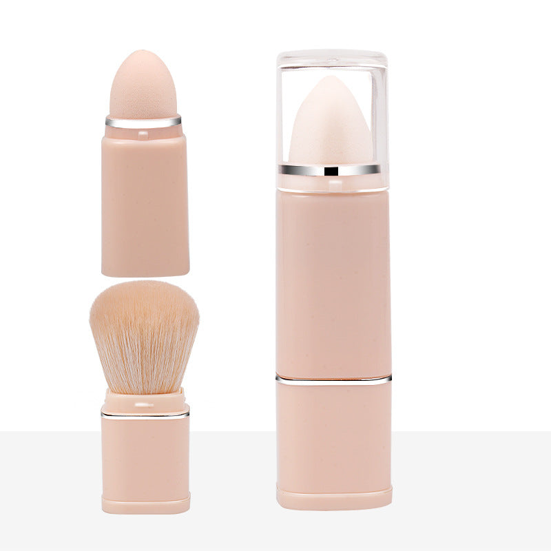 Portable makeup brush for export - pink powder brush, single-use blush & setting powder brush, retractable beauty brush